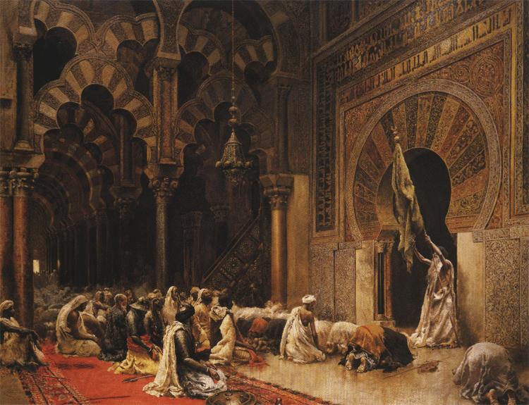 Edwin Lord Weeks Interior of the Mosque of Cordoba. Spain oil painting art